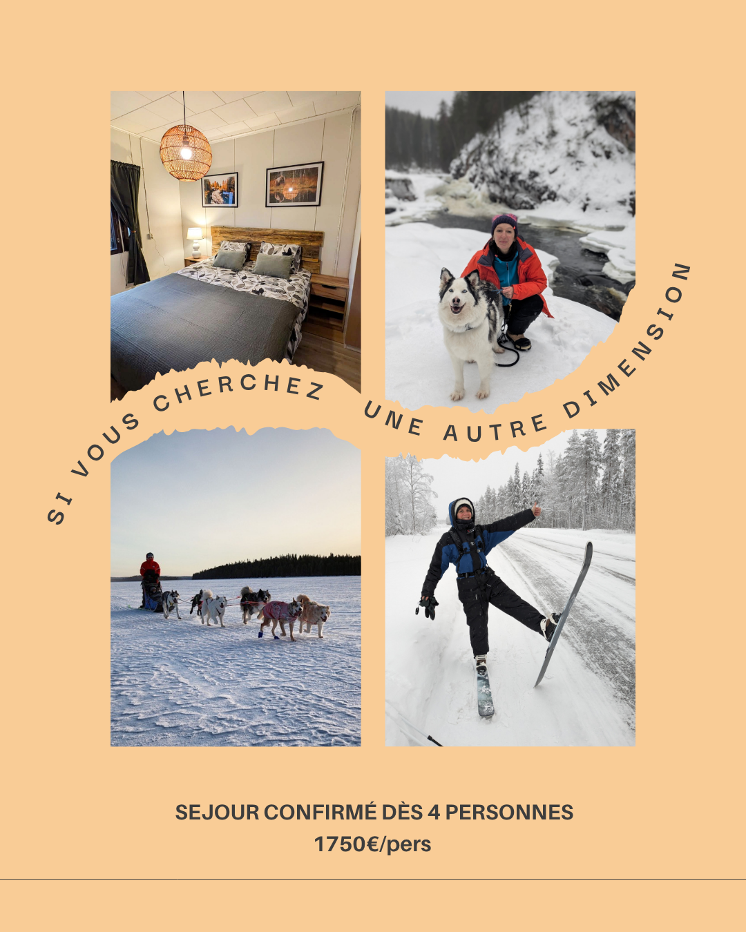 sejour mushing chien de traineau laponie